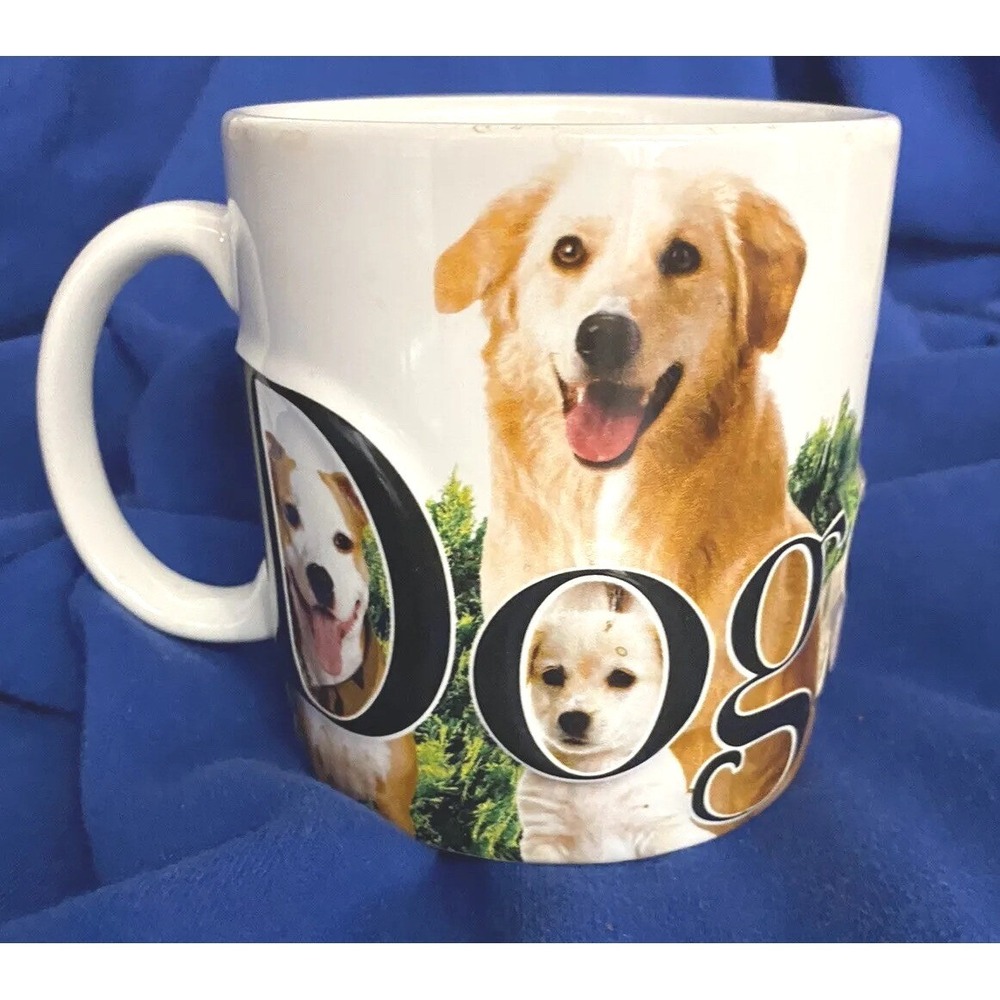 Americaware Dogs Rule Coffee‎ Mug 2007 Multi Breed Golden Retriever Pug Yorkie
